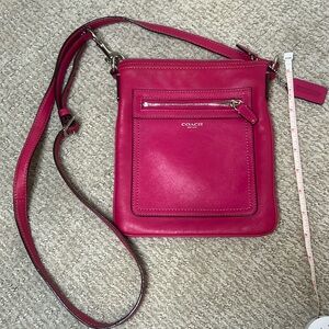 Coach pink leather crossbody